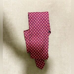 Ralph Lauren Red Geometric Patterned Tie